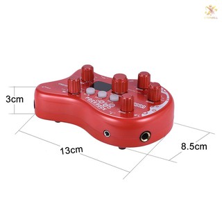E&T ammoon PockRock Portable Guitar Multi-effects Processor Effect Pedal 15 Effect Types 40 Drum