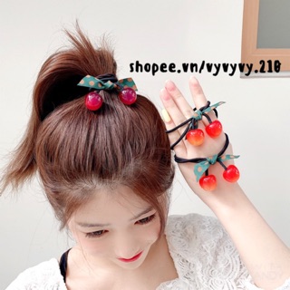 Dây Cột Tóc Hình Quả Cherry Style Hàn Quốc Dễ Thương Xinh Xắn 🍒