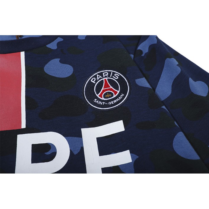 Mới Áo Thun BAPE PSG Họa Tiết Rằn Ri Cho Nam Và Nữ