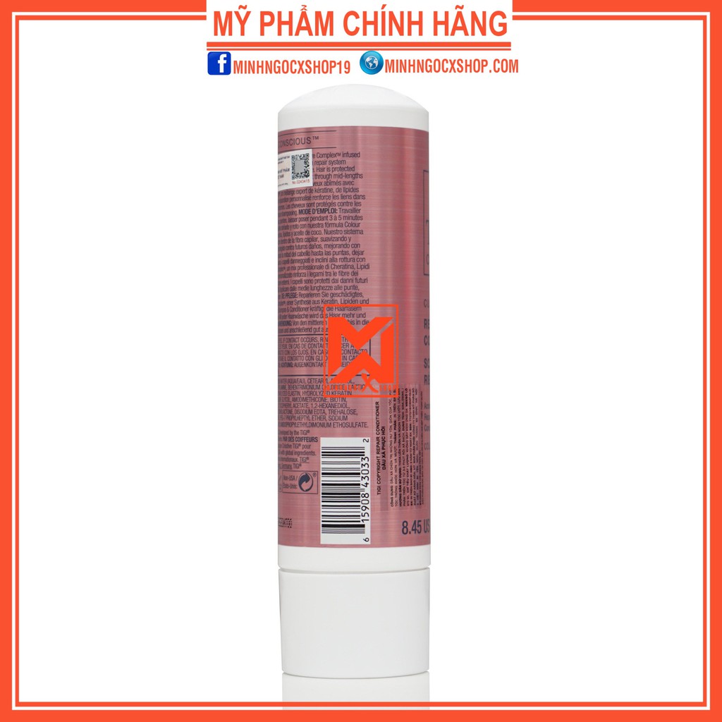 Dầu xả phục hồi TIGI COPYRIGHT REPAIR 250ml chính hãng