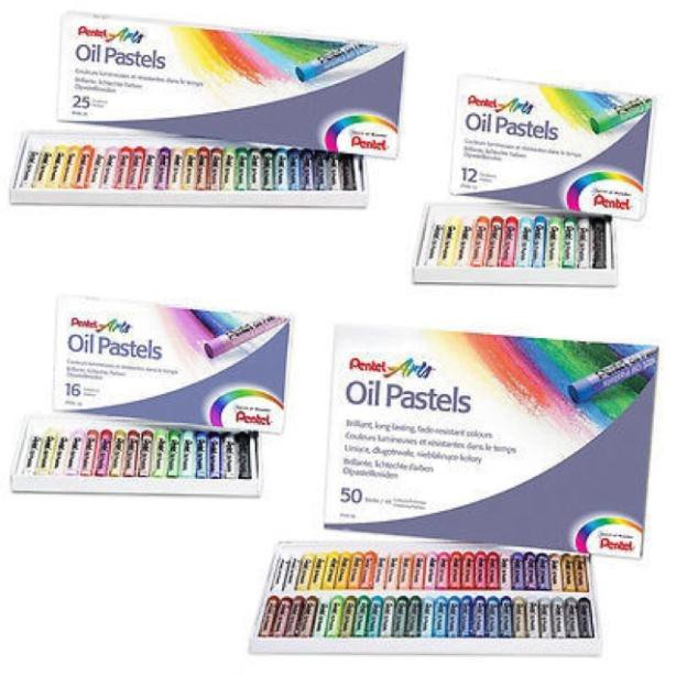 Màu Sáp Dầu Oil Pastel/ Sáp Dầu Pentel từ 12-50 màu PHN12/ PHN16/ PHN25/ PHN36/ PHN50