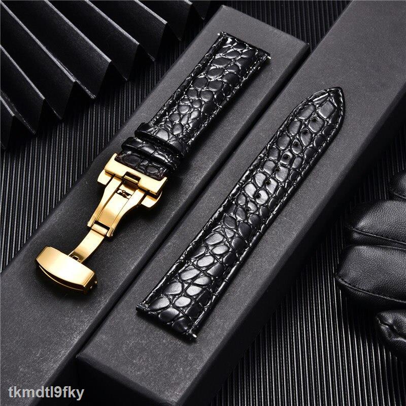 Chính Hãng Dây Đeo Da Cá Sấu 20mm 22mm Cho Đồng Hồ Samsung Gear S3 S2 Galaxy 42 / 46mm Active