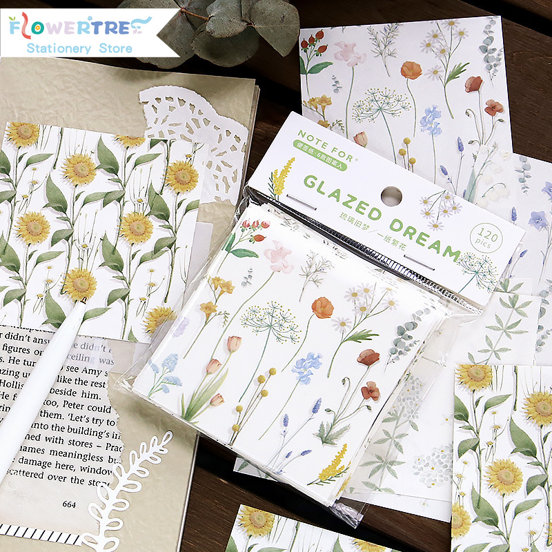 Flowertree Bộ 120 Giấy Viết Tay