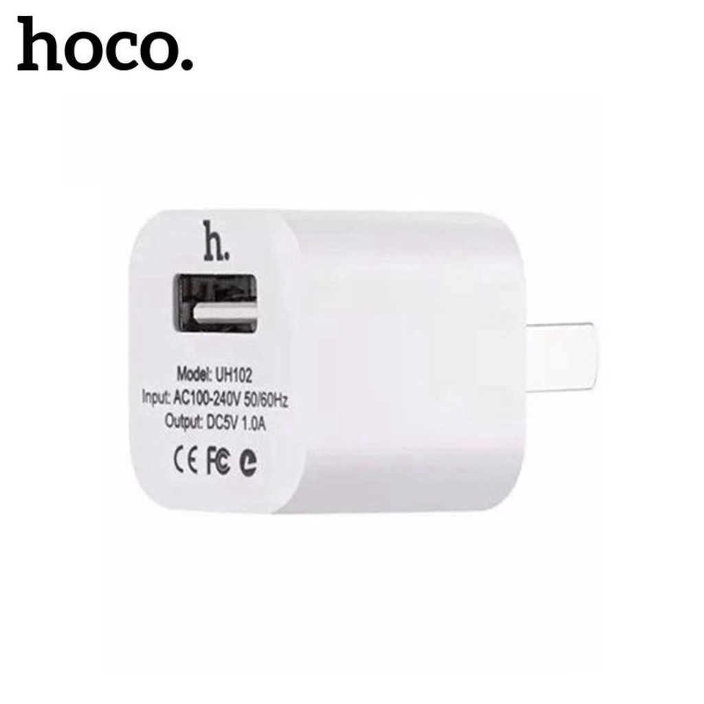 Củ sạc 5V-1A Hoco UH102 chân dẹt chất liệu cao cấp nhỏ gọn, dễ dàng sử dụng