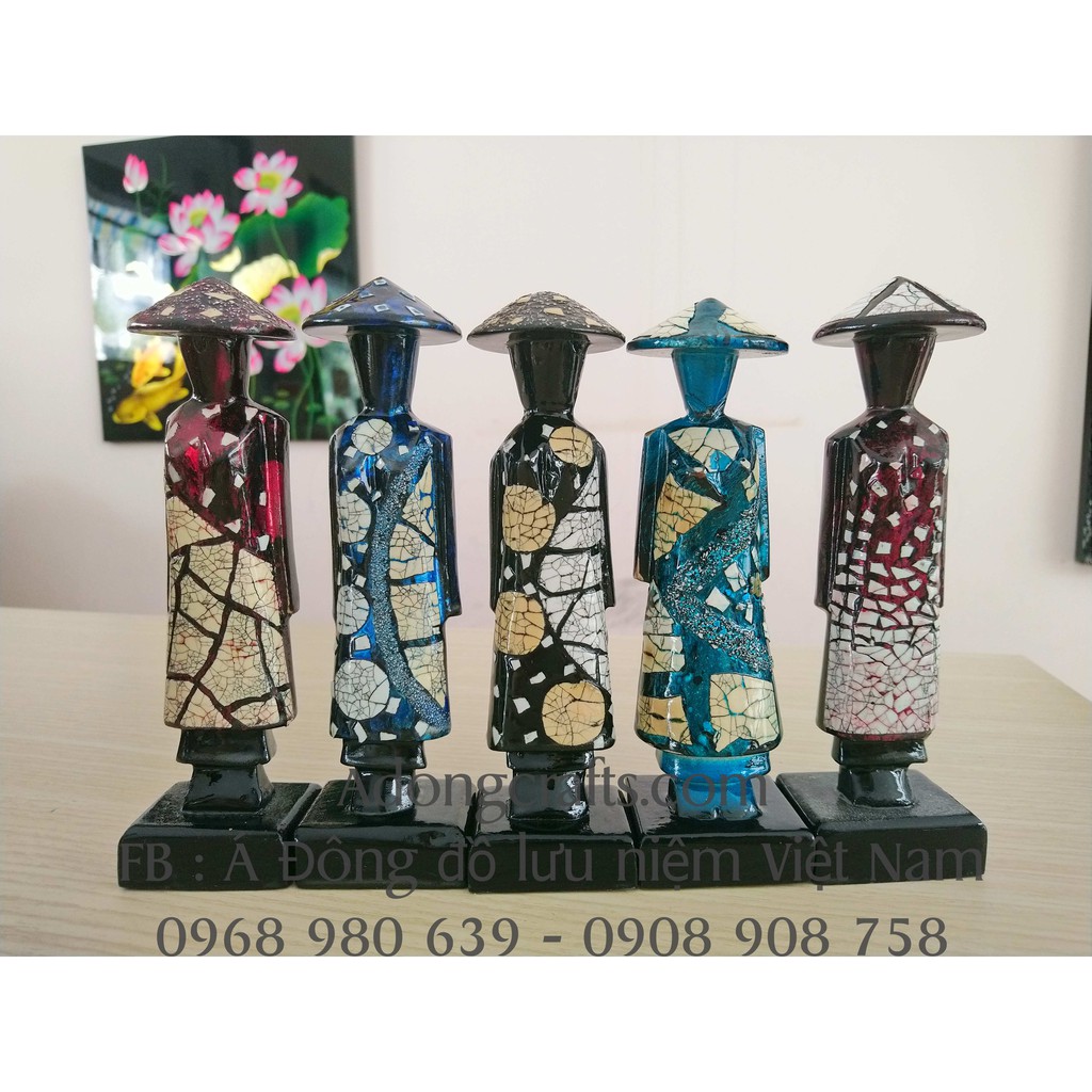 Tượng gỗ sơn mài cô gái  Miss Việt Nam - Hình Ảnh cô gái - Quà Tặng - Quà Lưu Niệm Việt Nam