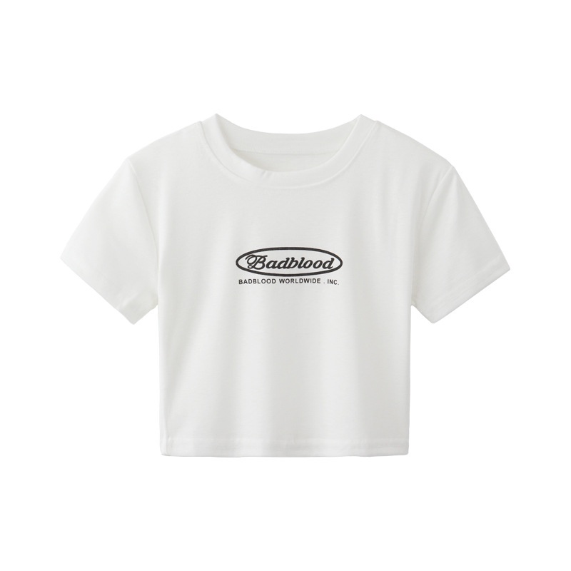 Áo Thun Tay Ngắn Màu Trắng Thời Trang Mùa Hè Mới Cho Nữ