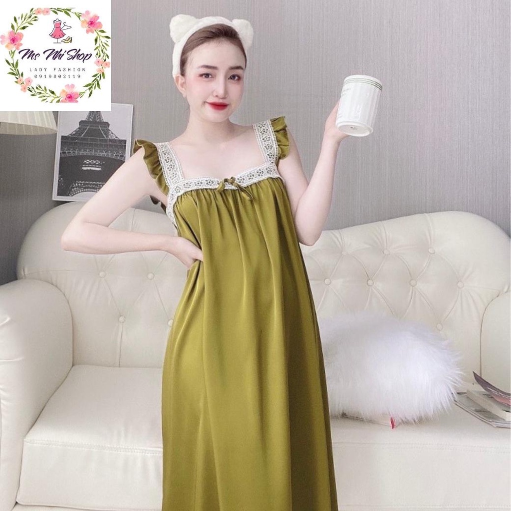 Đầm Lụa Latin Cao Cấp, Đầm ngủ tay cánh tiên dễ thương