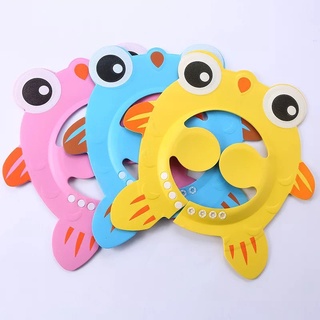 Mũ Gội Đầu Cho Bé Hình Cá Chắn Nước, Chắn Bọt Mắt cho bé yêu.