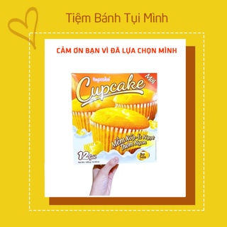 Bánh Cupcake Topcake bơ sữa (1 hộp, 300gram - 12 gói)