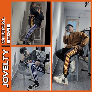 Quần jogger thể thao unisex 3 line chất thun jovelty store có size bo chun ống - quần jogger 3 sọc