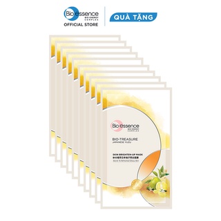 [HB Gift] Combo 10 Mặt nạ dưỡng trắng da chiết xuất quả thanh yên Yuzu Nhật Bản Bio-essence (10 miếng x 20ml)
