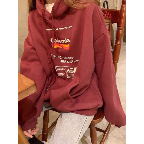 Áo Hoodie Nỉ CALIFOR Unisex 🦋 Áo Nỉ Nam Nữ Dáng Rộng Kèm Mũ Túi Trước 2 Màu 🦋 | BigBuy360 - bigbuy360.vn