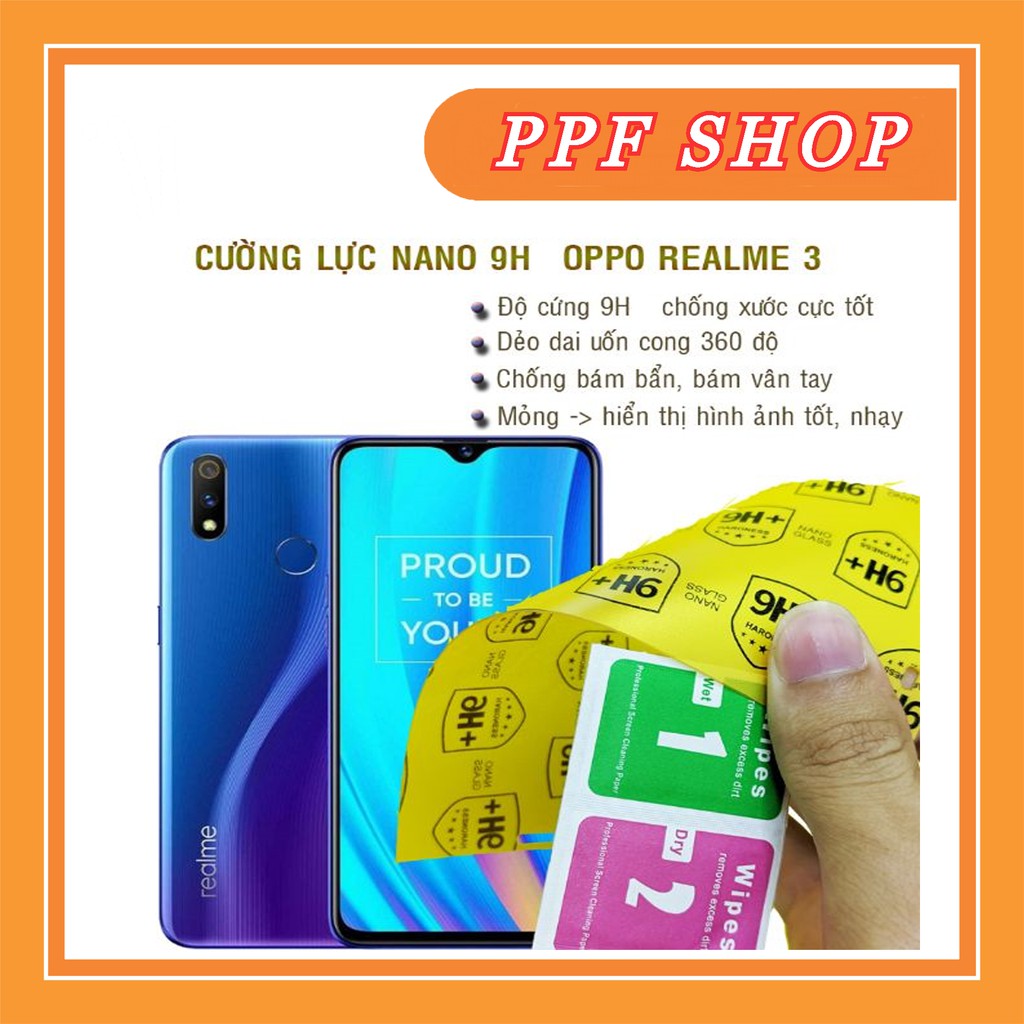Kính cường lực dẻo nano Oppo Realme 3