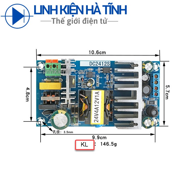 Nguồn độ đèn LED par, LED sân khấu, LED beam nguồn mạch công suất audio đầu ra 24V 4A  và 12V 1A