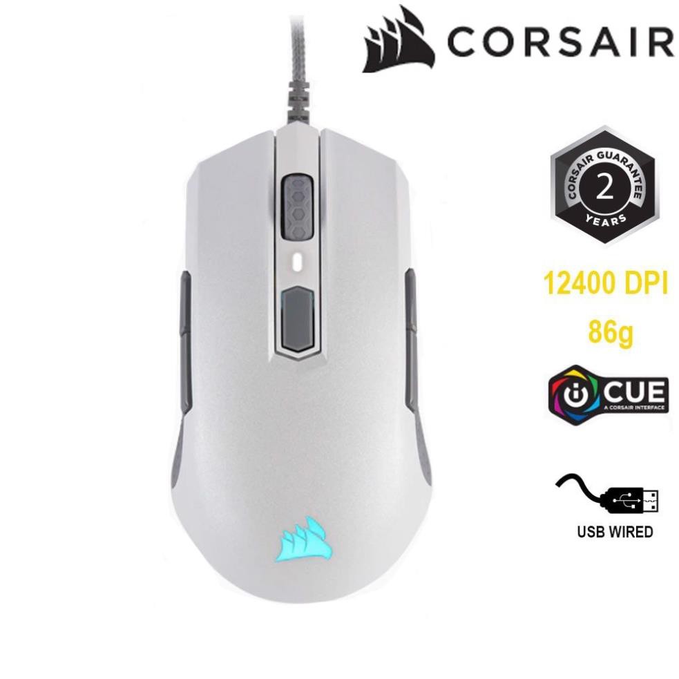 Chuột Corsair M55 RGB PRO WHITE - PAW3327 ( Trắng ) - Chính Hãng