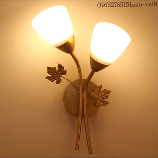 ĐÈN TƯỜNG HOA LY HỢP KIM THÉP TRANG TRÍ CẦU THANG LAN CAN, PHÒNG KHÁCH, PHÒNG THỜ...[ Tặng kèm bóng LED cực đẹp]
