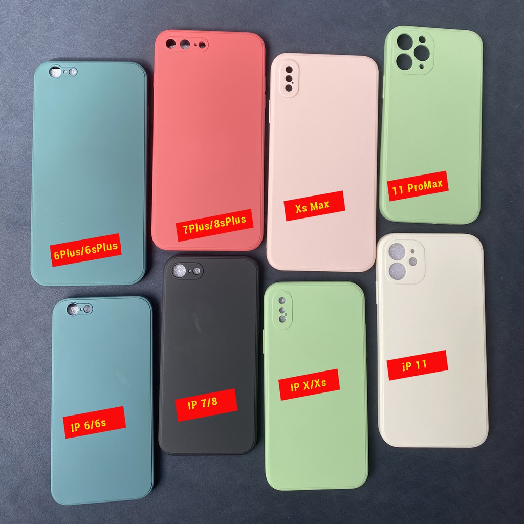 ỐP LƯNG IPHONE CHỐNG BẨN- Ốp mềm cạnh vuông nguyên bản cho iPhone 11/11pro/11Promax/Xsmax/X/Xs/7plus/8plus/6plus/6splus
