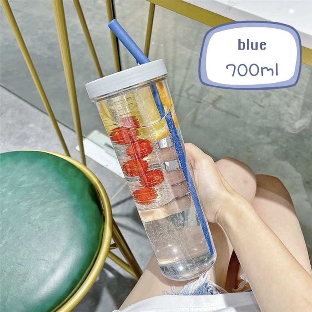 Bình Nước Trong Suốt Dung Tích 700ML Có Thể Gấp Gọn Tiện Dụng