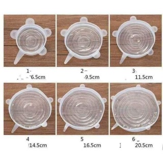 Bộ 6 Nắp Đậy Silicon Đậy Bát Đĩa, Thực Phẩm Cho Được Vào Lò Vi Sóng