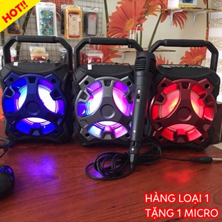 Loa karaoke bluetooth mini KTS 996 A B C có đèn Led kèm Micro có dây