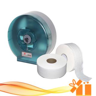 Combo 1 hộp đựng giấy vệ sinh cuộn to tặng ngay 1 cuộn giấy vệ sinh 500g