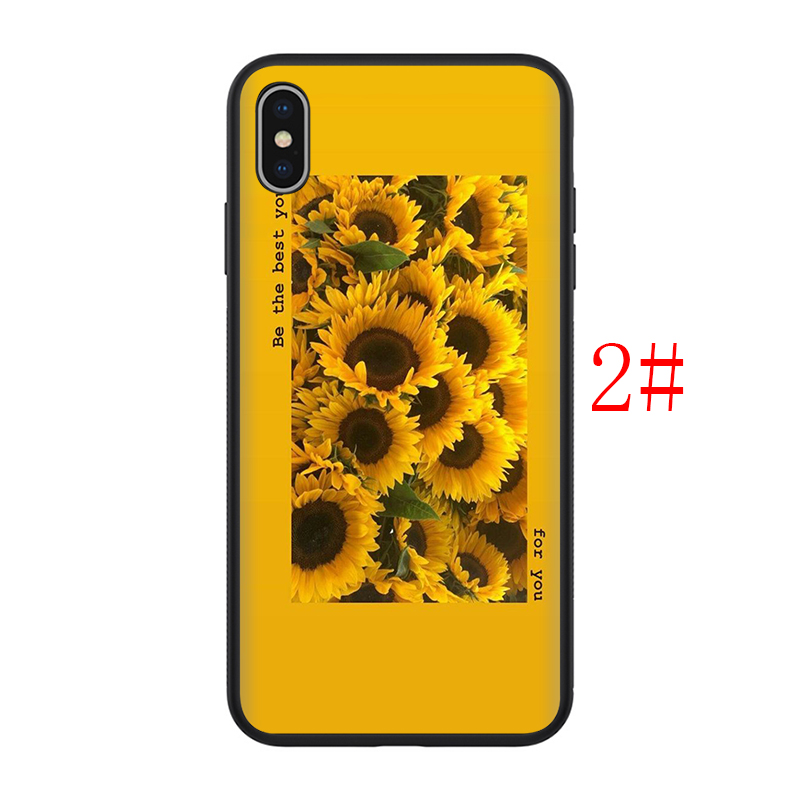 Ốp Lưng Hình Hoa Hướng Dương Màu Vàng Sang Trọng Cho Iphone 8 7 6s 6 Plus 5 5s Se 2016 2020