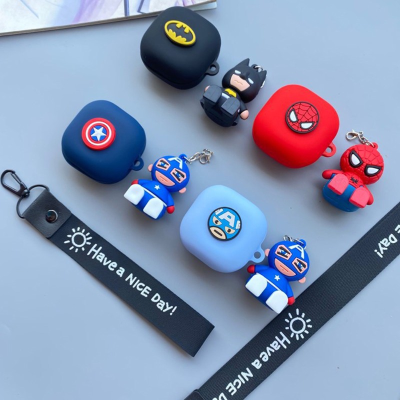 Vỏ Bảo Vệ Hộp Đựng Tai Nghe Silicon Hình Siêu Anh Hùng Cho Galaxy-Buds Live
