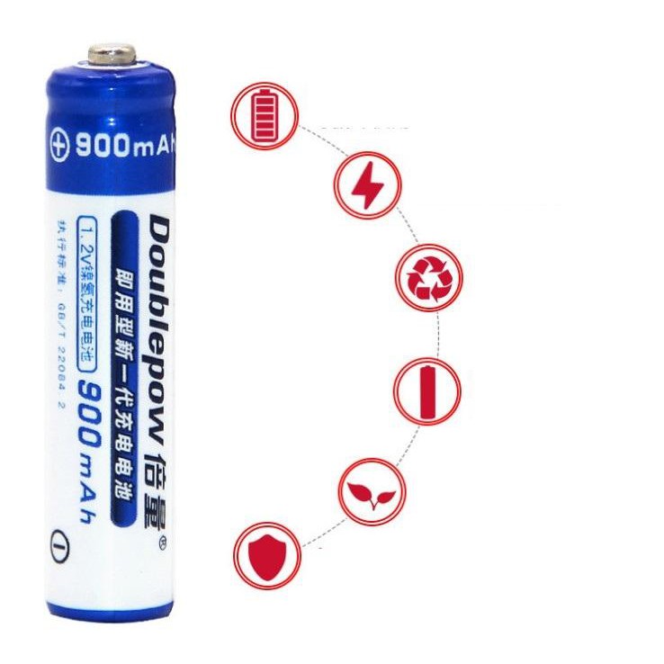 Combo Bộ pin tiểu sạc Doublepow AAA 900mAh (mua tùy chọn)