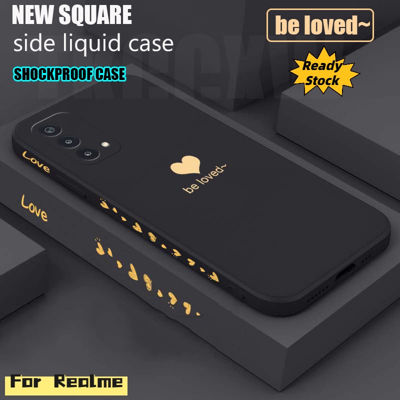 Ốp điện thoại silicon dẻo họa tiết trái tim dễ thương cho Realme 8 Q3I Q3 Pro Gt Neo V13 V15 V5 X7 Pro Ultra