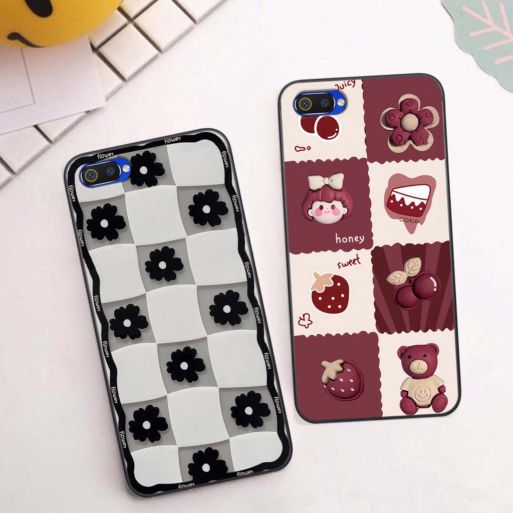 Ốp Realme C1 / C2 in hình trái tim, caro kẹo ngọt đầy cá tính siêu đẹp siêu chất
