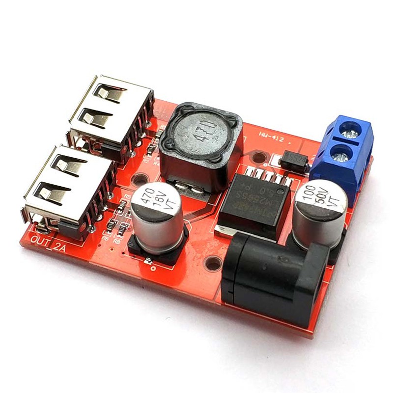 Mô Đun Hạ Áp Năng Lượng Mặt Trời 9v / 12v / 24v / 36v Sang 5v 3a Cho Xe Hơi