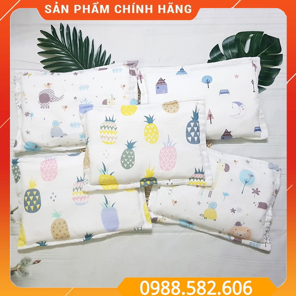 Gối Xô Sơ Sinh Dokma Cho Bé, Ruột Bằng Bông Tự Nhiên - Kích Thước 26x36cm - Loại 1 - 8936090721629