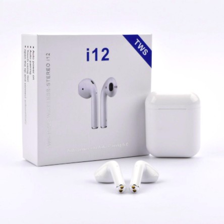 Tai nghe bluetooth không dây Inpods i12 TWS nút cảm ứng âm thanh HIFI có mic đàm thoại cho Android iOS