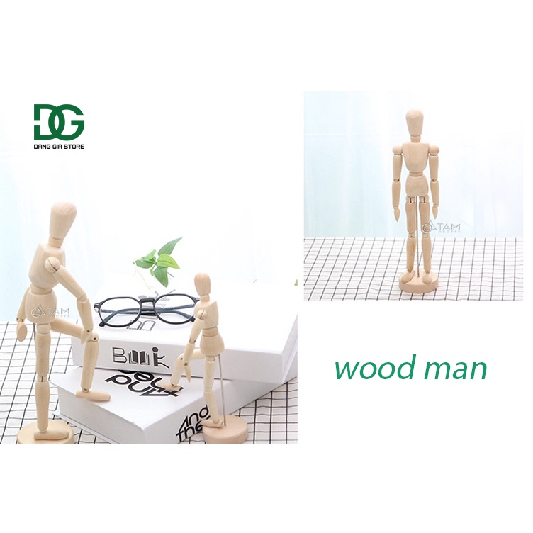 Mô hình người gỗ trang trí nghệ thuật