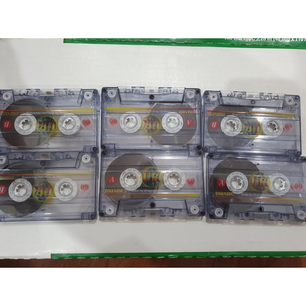 Combo 3 Băng Cassette Cũ 1 Nước Các Hãng Có Thể Thâu Lại Được, Băng Cassette Sony, Maxell, TDK, Victor