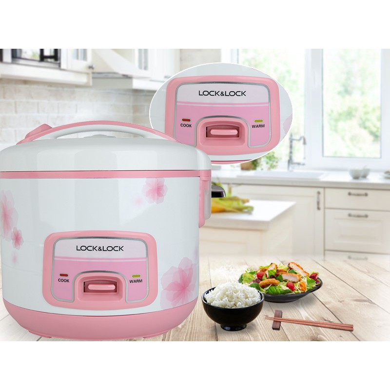 Nồi Cơm Điện Lock&Lock (1.8 lít) màu hồng EJR446RED | BigBuy360 - bigbuy360.vn