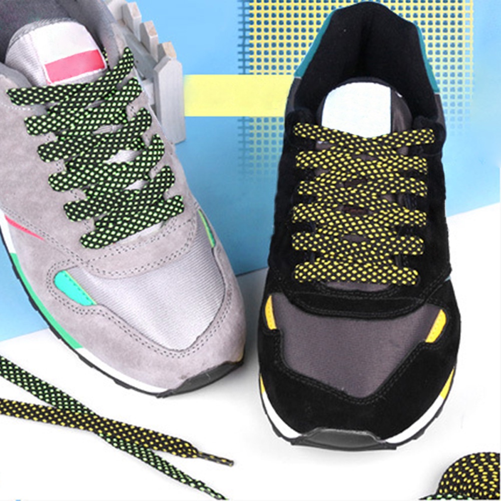 Dây Buộc Giày Sneaker Họa Tiết Kẻ Sọc Mặt Phẳng 120cm Thời Trang