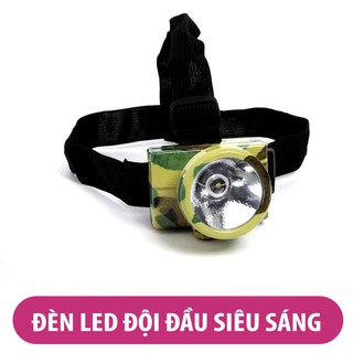 Đèn pin led đeo đầu rằn ri [2 CHẾ ĐỘ SÁNG]