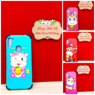 Ốp lưng Samsung A7(2018)/ A70/ A71 Xuân Tân Sửu Tết 2021 hình trâu vui vẻ dễ thương kèm lời chúc chống bẩn