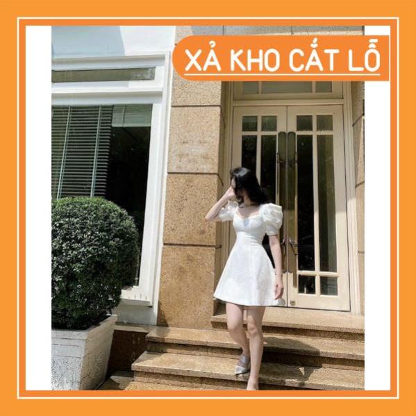 [Quần Áo Hot] Đầm trắng tay phồng dễ thương - Poli Dress | BigBuy360 - bigbuy360.vn