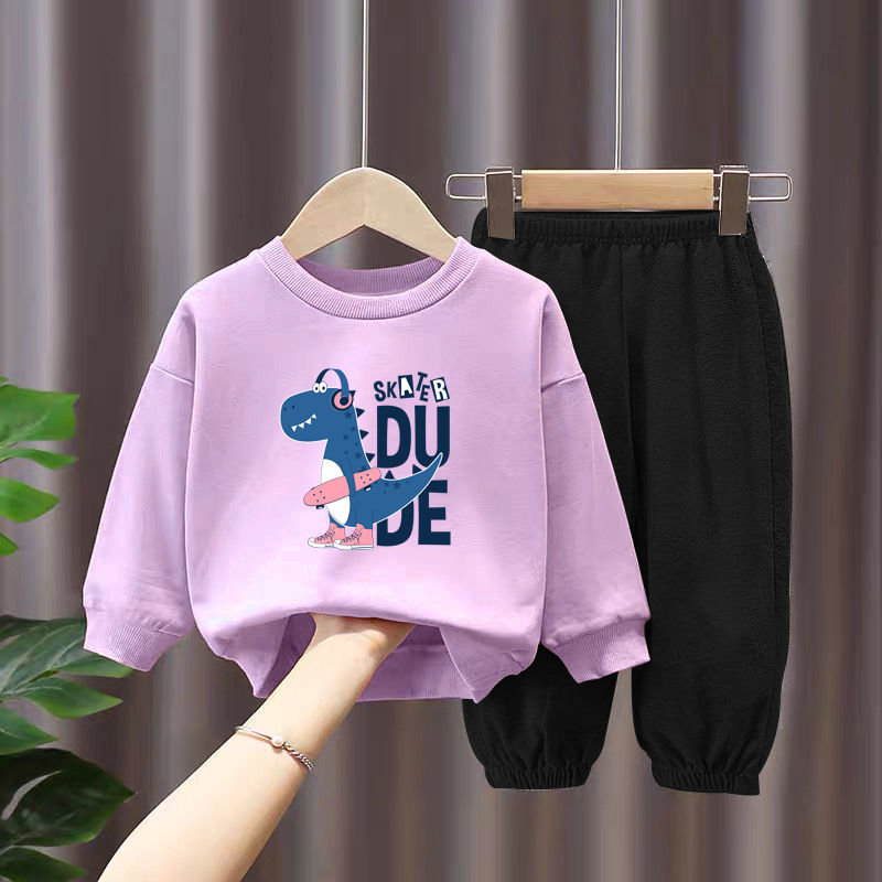 Bộ quần áo tay dài kiểu hoạt hình ngộ nghĩnh đáng yêu hợp thời trang 2021 cho các bé