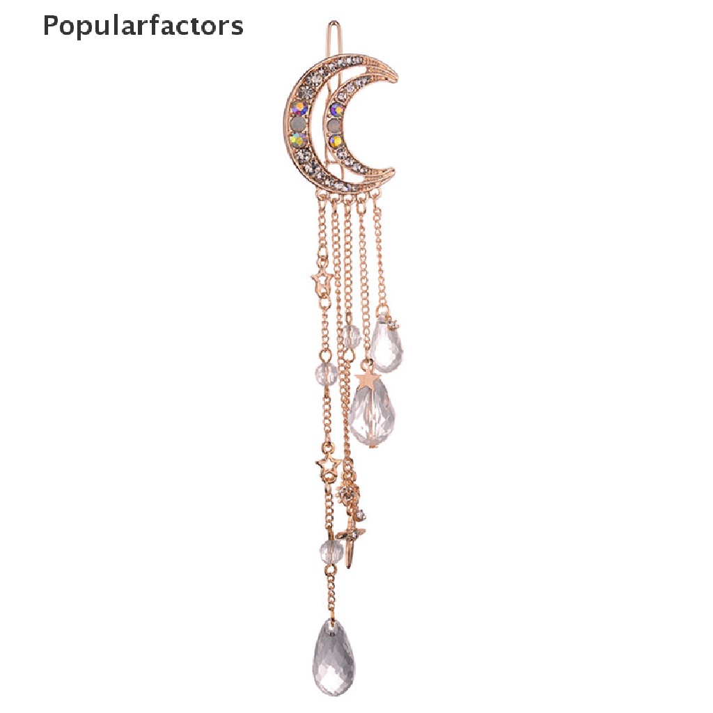 (Bán Chạy) Kẹp Tóc Pha Lê Hình Mặt Trăng Cho Cô Dâu (Hàng Có Sẵn