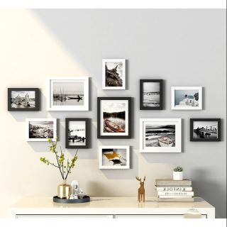 (Giá xưởng)Bộ 11 khung ảnh treo tường 3(15x21) + 8(10x15)