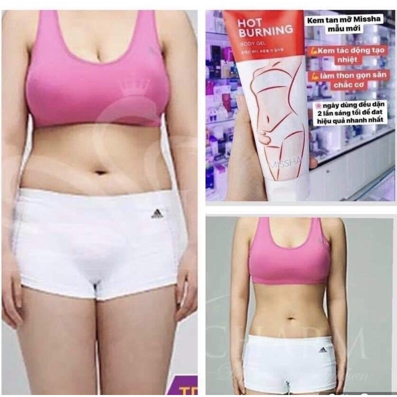 Kem Tan Mỡ Bụng Missha Hot Burning Perfect Body Gel Hàn Quốc - Gel Giảm Rạn Nứt Sau Sinh