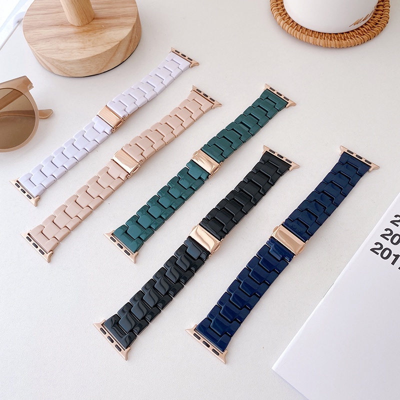Dây Đeo Đồng Hồ Nhựa 45mm Sang Trọng Cho Smart Watch 7 6 5 4 3 2 Se iWatch 44mm 41mm 40mm