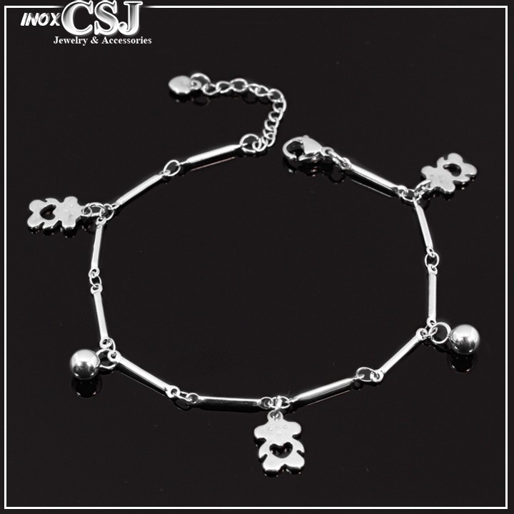 Lắc tay nữ gắn hình gấu nhỏ xinh