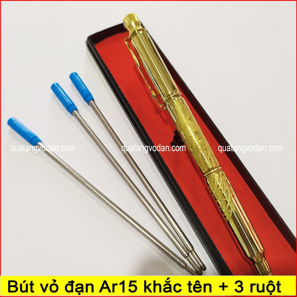 Bút vỏ đạn A15 Khắc tên + 3 ruột đi kèm