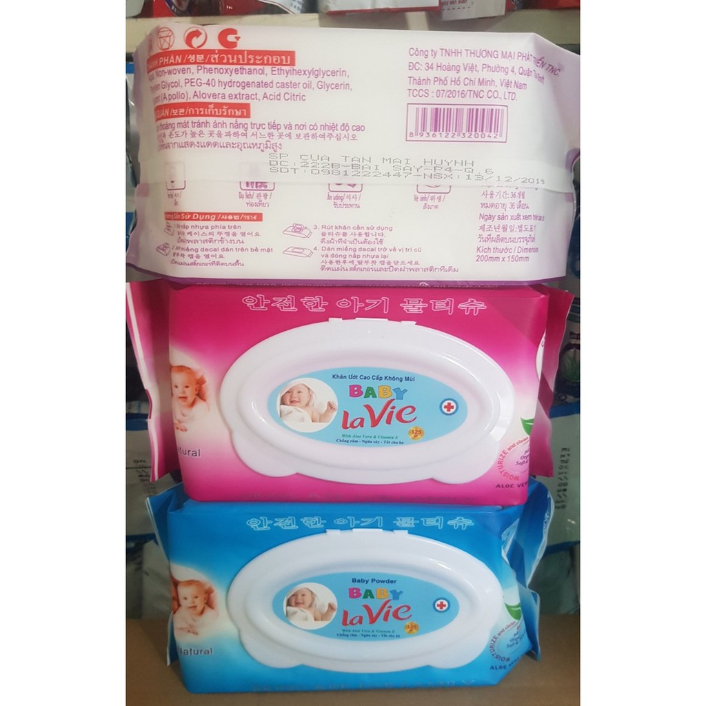 khăn GIẤY ƯỚT BABY LAVIE kaka sky anpa athena LOẠI LỚN 125G GIÁ SĨ