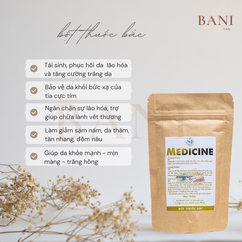 MEDICINE - Ủ Trắng Thuốc Bắc Da Body | BigBuy360 - bigbuy360.vn