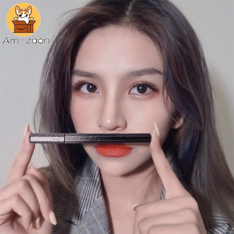 Bút Kẻ Mắt Dạng Lỏng Màu Đen/Nâu Chống Thấm Lâu Trôi Dưỡng Ẩm Thiết Kế Vỏ Lấp Lánh